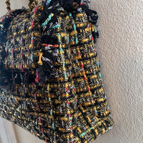 Kurt Geiger London Kensington Mayfair Tweed Shoulder Bag - Picture 6 of 11